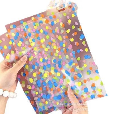 Colorful Polka Dot Gift Bags for Wedding Candy Favors and Storage