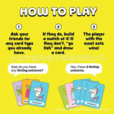 Grenzüberschreitendes Amazon-Bestseller-Neuheit Angelkarten-Spiel A Silly Go Fish Card Game