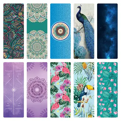 Foldable Suede Yoga Mat, Natural Rubber, Non-Slip, Thickened - 2