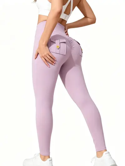Spandex Yoga Leggings, Quick-Dry, High-Stretch, Butt-Lifting - 6