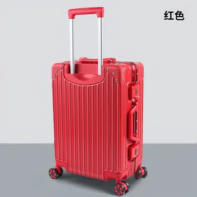 Large Capacity Aluminum Frame Trolley Suitcase with Password Lock, Carry-On Size - 11