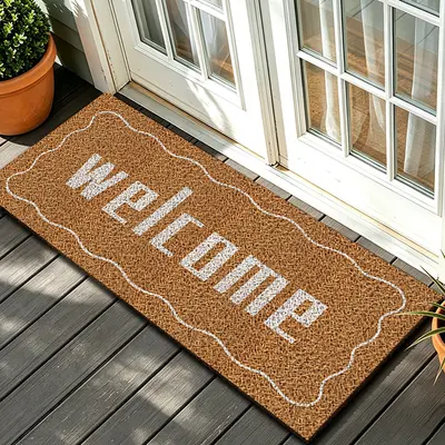 Loop Pile Door Mat, Printed Minimalist Design, Entrance and Kitchen Floor Mat - 8