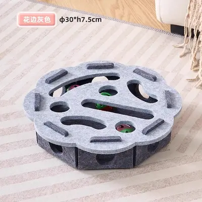 Maze Cat Tunnel Felt Box, Puzzle Cat Toy - 12
