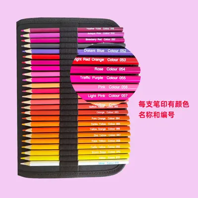 Farbstift-Set, 72 Farben, sechskant, Öl-Basis