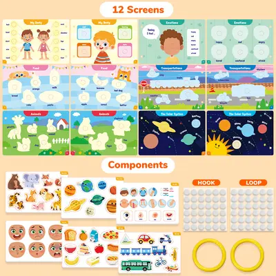 Quiet Book Busy Book, Multi-Theme Children's Activity Book - 3