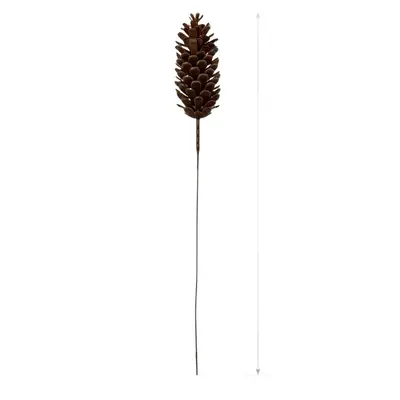 Künstlicher Tannenzapfen-Blumenstrauß 27 cm Trockenblumen-Optik Weihnachtsdeko