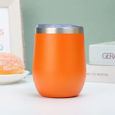 12oz Eierschalen-Thermobecher, doppelwandig, Vakuumisolierung aus Edelstahl 304 - 7