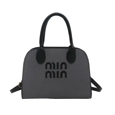 Women's Large Lettered Handbag with Shoulder and Crossbody Strap - 6