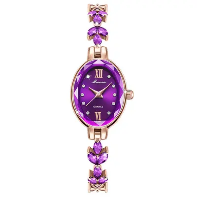 Foreign trade hot sale fashion diamond leaf lady watch women's watch quartz watch bracelet manufacturer ready stock dropshipping