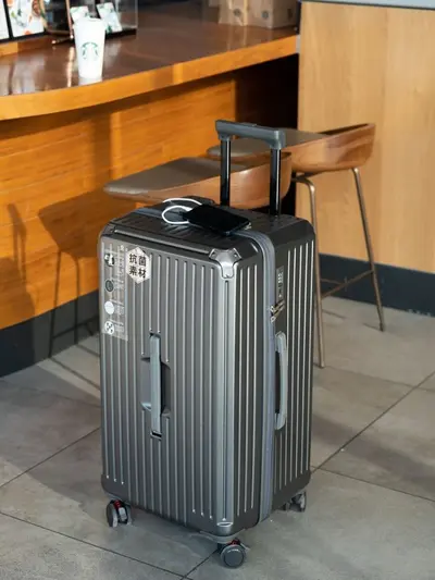 Origin: Jiaxing Pinghu, elevated large capacity zippered suitcase, five-wheel trolley suitcase, travel luggage, unisex combination lock suitcase. - 2