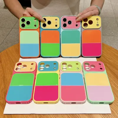 iPhone 17 Pro Max three-color dopamine acrylic case
