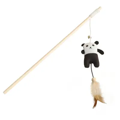 Katzenangel 40 cm mit Holzstab, Feder, interaktiv - 13
