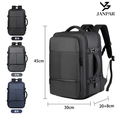 New Style Carry-on Backpack for Men, Multi-functional Expandable Business Backpack, Large Capacity Shoe Compartment, Premium Travel School Bag - 2