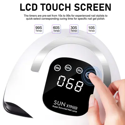 X19 UV manikür lambası, LED, hızlı kuruyan, tırnak jelini işletir - 4