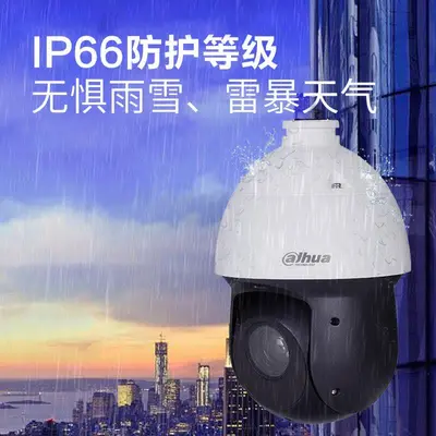Dahua 4-Megapixel Netzwerk-Dome-Kamera mit 20x optischem Zoom, POE/DC12V Dual-Stromversorgung, Außenbereich, Dual-Light Full-Color PTZ