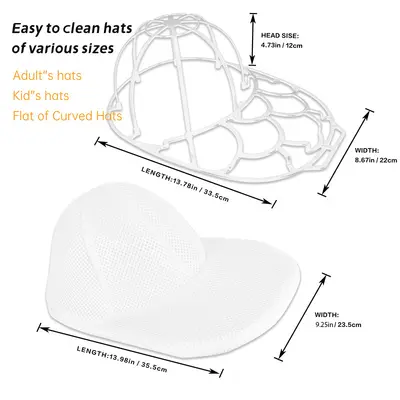 Grenzüberschreitender abnehmbarer Hutschutz-Waschabdeckung Baseball-Cap Wäschenetz langlebiger Reinigungswäschemaschinenwaschbar Hutschutz - 12
