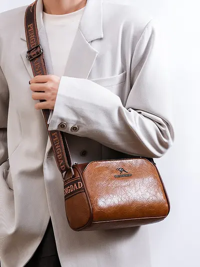 Women's Retro Minimalist Pillow Shoulder Bag, Three-Layer