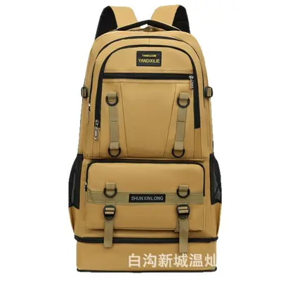 Rucksack zur grenzüberschreitenden Erweiterung, strapazierfähiger Retro-Rucksack, extra großer Wanderrucksack, Arbeitsreise-Camping-Gepäcktasche
