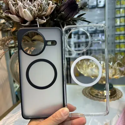 Redmi K80 Pro şeffaf manyetik kılıf, K90 Pro Max ve Note 17 Pro uyumlu