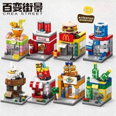 Micro Particle Building Blocks, Street View Decoration Set for Children - 12