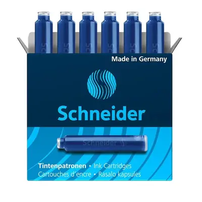 Schneider Füllfederhalter-Tintenpatronen, europäischer Standard, Schwarz/Blau/Blauschwarz
