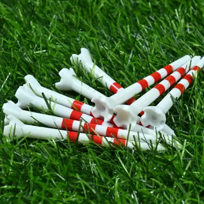 Floral Plastic Golf Tees, Five-Claw Ball Holder, Multicolor