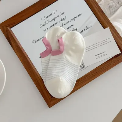 Women's Short Low-Cut Cotton Boat Socks, Non-Slip, Summer - 12