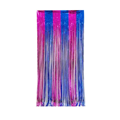 2m Two-Color Rain Silk Curtain Backdrop for Party and Birthday Decoration - 10