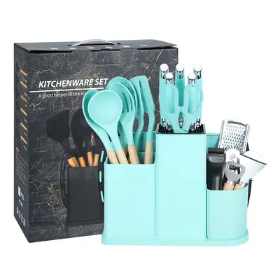 20-Piece Kitchen Knife Set with Silicone Tools - 9