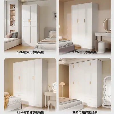 Formaldehyde-Free Steel Wardrobe, Three-Door, Easy Assembly Metal Cabinet
