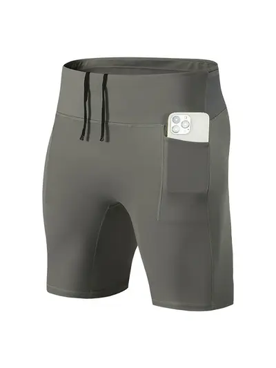 Men's Compression Running Shorts Summer Training Five-Point Tights - 6