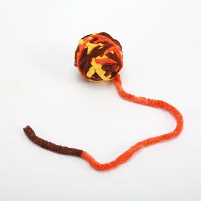 Cat Toy Ball with Bell and Colorful Yarn, Chew and Play - 9