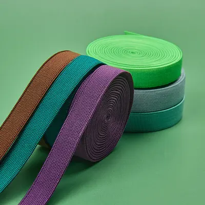 1cm Single-Sided Plush Elastic Band, Nylon Plaid, Bra Hem Trim - 4