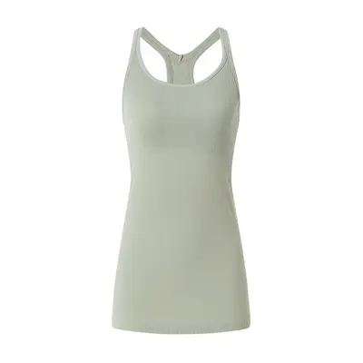 Women's Long Yoga Tank Top with Chest Pads and Criss-Cross Back - 10