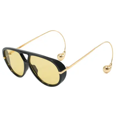 Men's Metal Aviator Sunglasses, Double Bridge, Large Frame - 12