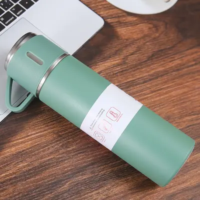 Thermosbecher-Geschenkset 304 Edelstahl mit 3 Deckeln - 10