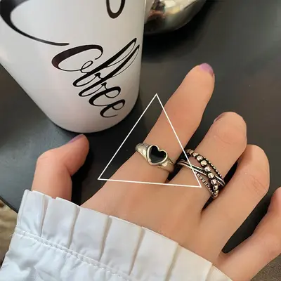 Vintage simple ring, fade-resistant, women's - 10