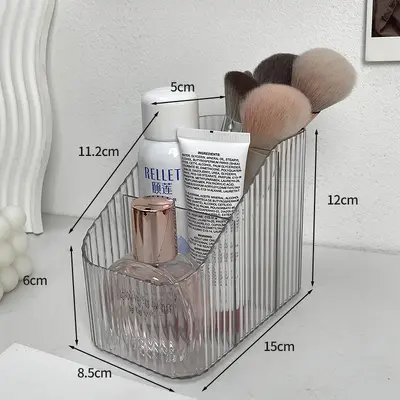 Cosmetic storage box, transparent, desktop organizer - 6