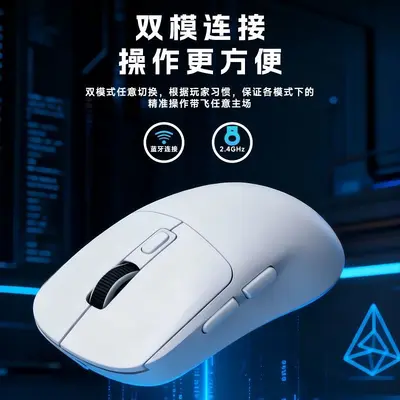 无线2.4G蓝牙3模轻量化人体工学充电鼠标电量液晶显示屏跨境工厂 - 3