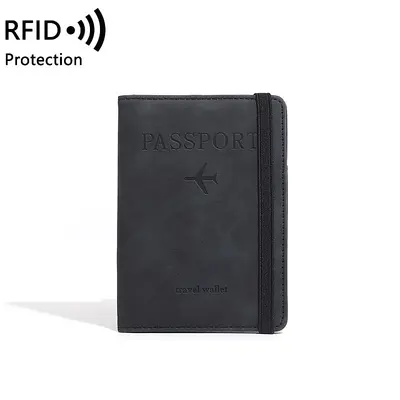 PU deri RFID pasaport çantası, çok fonksiyonlu - 9