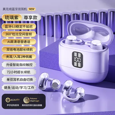 Doppel-Ohrhörer Q28 kabelloses Bluetooth-Ohrhörer Ohrclip-Musikohrhörer ultralange Akkulaufzeit große Kapazität komfortable In-Ear-Ohrhörer klare Soundqualität - 8