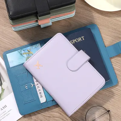 PU passport holder, multifunctional, document and card organizer