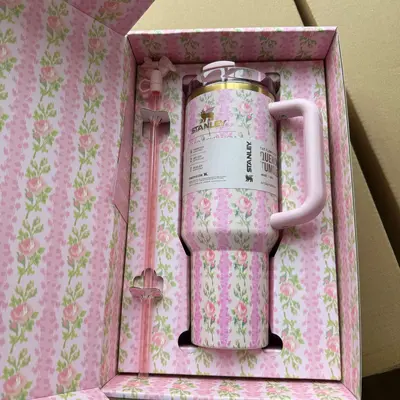 Stanley tarzı Aşk Bahçesi termos bardak, 40 oz baskılı - 10