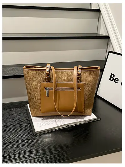Korean Style Large Capacity Women's Tote Bag, Single Shoulder - 11