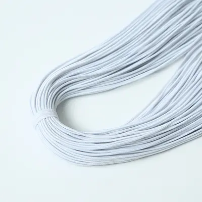 Rundes Elastikband Kordelzug 1,0-3mm Schwarz, 2,5mm Farbig, Latexkern - 8