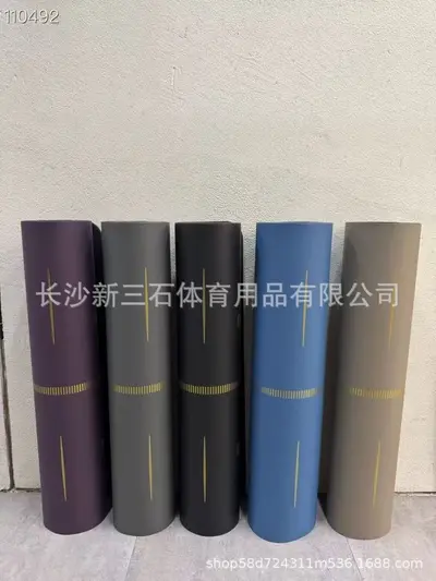 运动健身加厚加厚加厚7mm磨砂PU天然橡胶瑜伽垫印烫金色干湿防滑 - 7