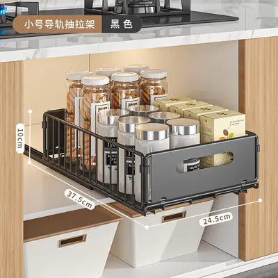 Çekilebilir mutfak depolama rafı ve baharat organizer - 7