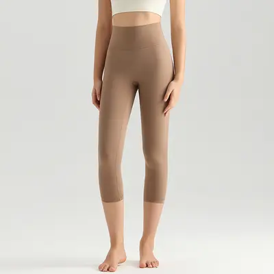 Seamless 7/8 Yoga Leggings with High Waist and Butt-Lift - 9