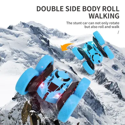Double-Sided Stunt 4WD Remote Control Car, 360-Degree Flip, with Lights