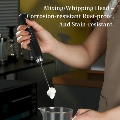 Electric Milk Frother Egg Beater 2-in-1 Wireless Handheld Milk Frother Coffee Frother Machine Home Mixer